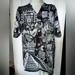 Mexican Maya design Men's T-shirt size L
